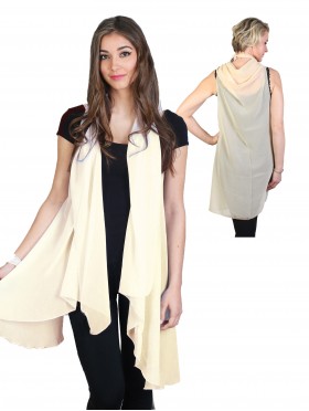 Sleeveless Chiffon Shawl